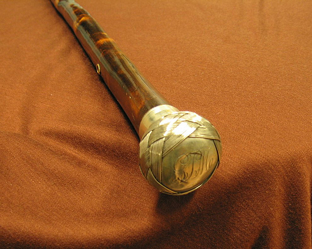 Photo of Marsh Billings cane head with engraving "GPM"