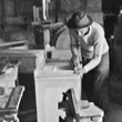 Personnel at Work [Furniture Making, Carpenter Shop, Frijoles Canyon]