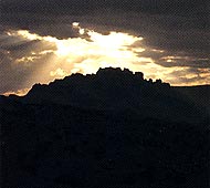 Sunrise over Split Mountain, UT