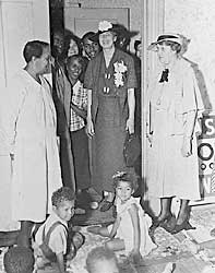 ER at Works Progress Administration Negro Nursery School in DesMoines, IA, 1936