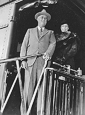 FDR and ER en route to Washington, DC, 1935