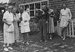 ER and and Helen Keller in Martha's Vineyard, MA, 1954