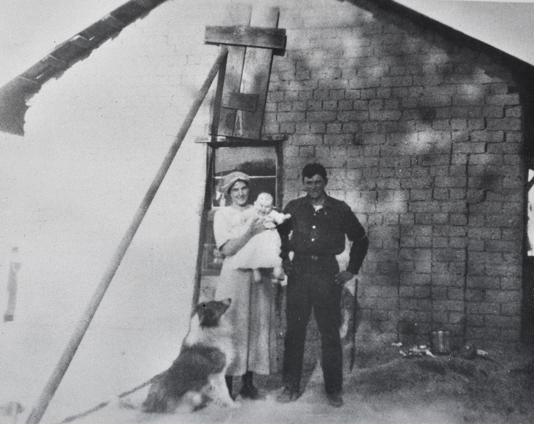 Joe Pachecco and family in front of the Old Adobe