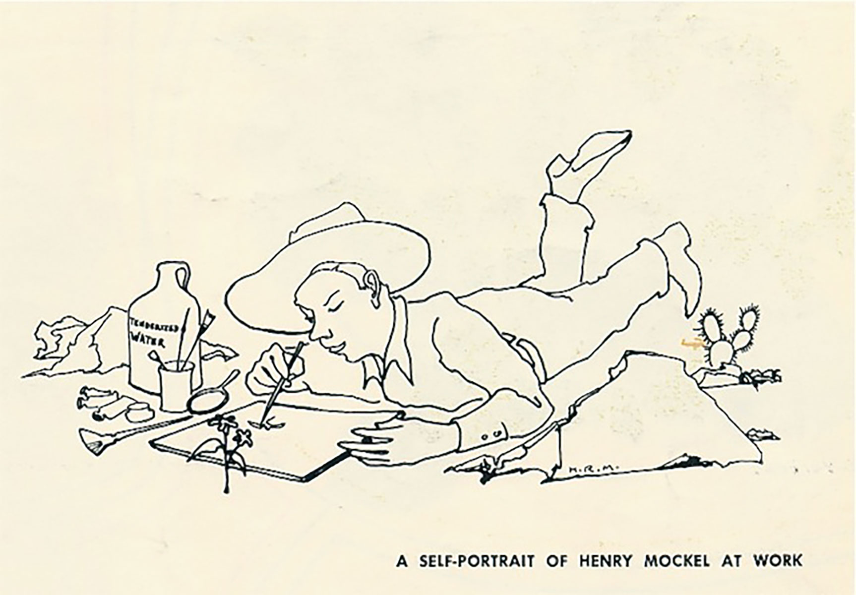 A Self-Portrait of Henry Mockel at Work