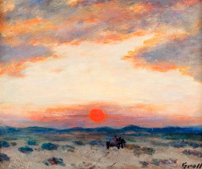 Image of painting titled And The Sun Went Down (Arizona Desert)