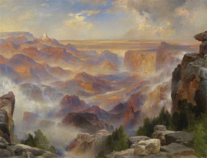 Image of painting titled (Grand Canyon Scene at Eastern End of Canyon)