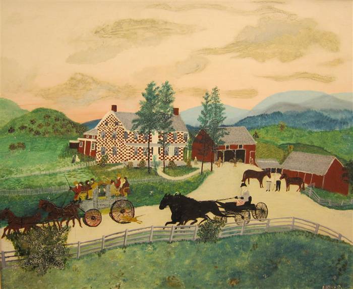 Image of painting titled The Old Stage Coach