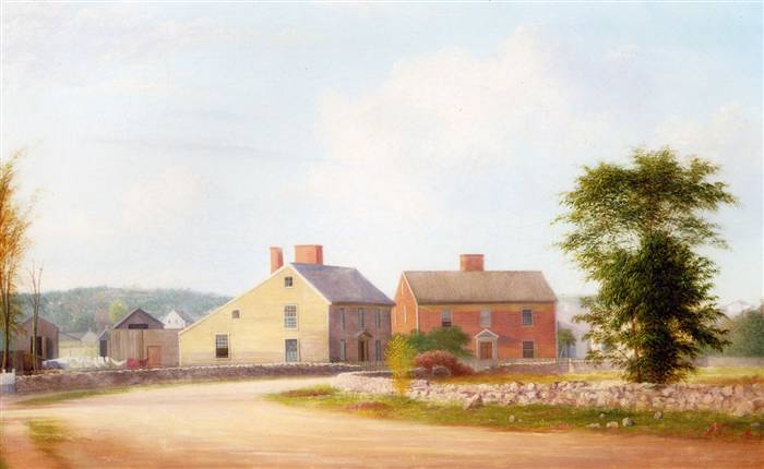 Image of painting titled Birthplaces of the Presidents John Adams and John Quincy Adams