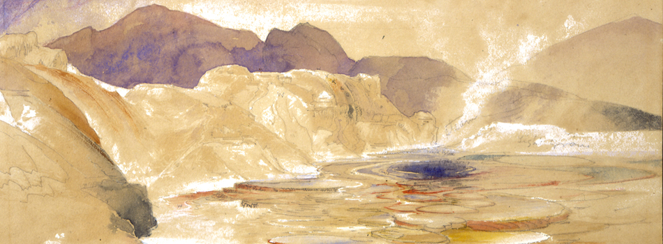 Image of painting titled Hot Springs of Gardiner's River, Yellowstone Park