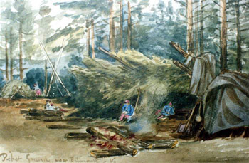 Image of painting titled Picket Guard Near Falmouth, VA, March 17, 1863