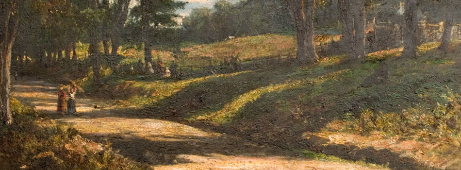 Image of painting titled (Wooded Walk and Meadows, possibly the Galleria Di Sopra at Albano)