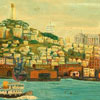 Image of painting titled (Panoramic View of Telegraph Hill with Coit Tower), Panel 1