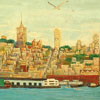 Image of painting titled (Panoramic View of San Francisco Waterfront, from Taylor to Larkin Streets, and the Cannery and the Hyde Street Pier), Panel 2