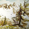 Image of painting titled (Mt. Fury from a campsite above Luna Peak in the Picket Range, North Cascades National Park)