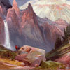 Image of painting titled Tower Falls and Sulphur Mountain -Yellowstone