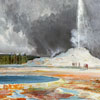 Image of painting titled The Castle Geyser, Upper Geyser Basin, Yellowstone National Park