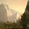 Image of painting titled Yosemite, Cathedral Rocks from the Valley