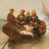 Image of painting titled (Rowboat with four Seamen and their Catch)