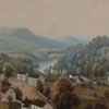 Image of painting titled (View of Morristown c. 1850-1860 from the hill behind the First Presbyterian Church)