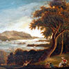 Image of painting titled View of the River and Vanderbilt Mansion, Hyde Park, New York