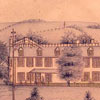 Image of painting titled A View of the Residence of the Late President Adams at Quincy, Mass
