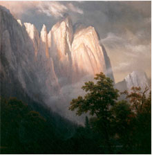 Cathedral Rock, Yosemite - Albert Bierstadt