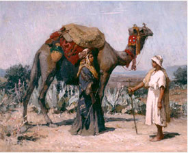 On the Road to Biskra - Frederic Bridgman