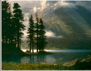 Scenery in the Grand Tetons - A. Bierstadt