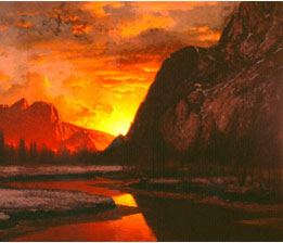 Sunset in the Yosemite Valley - William Bradford