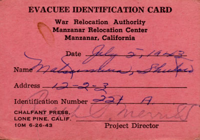 Evacuee Card