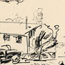 People at Work with Vehicle and Barracks People at Work with Vehicle and Barracks