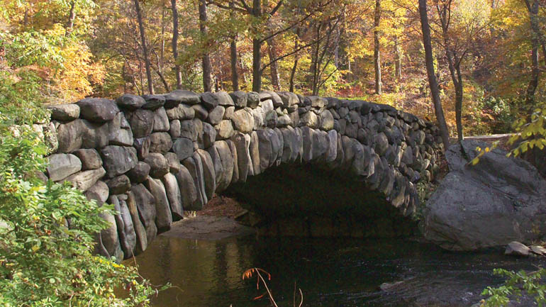 Stone Bridge with Trees in the Background