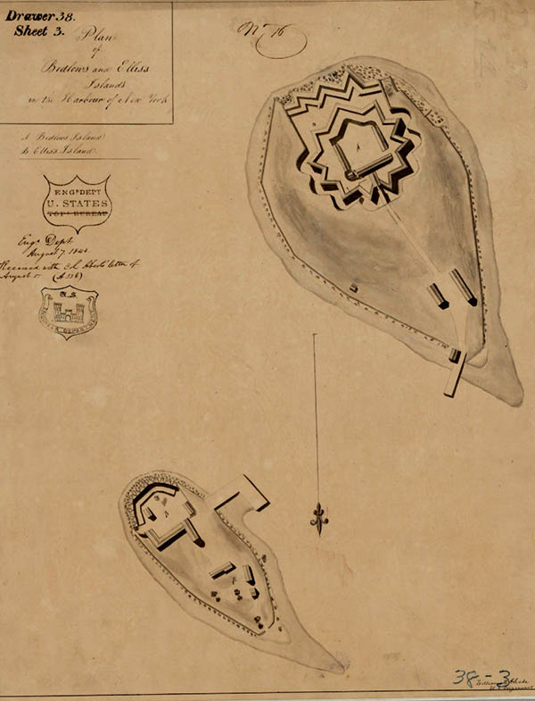 Plan of Bedloe’s and Ellis Islands