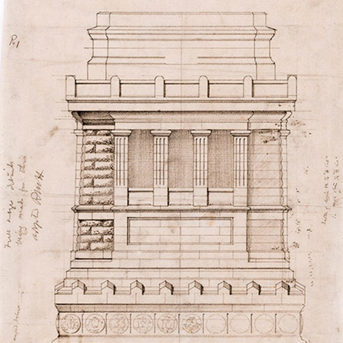 Pedestal for the Statue of Liberty, New York (Elevation)