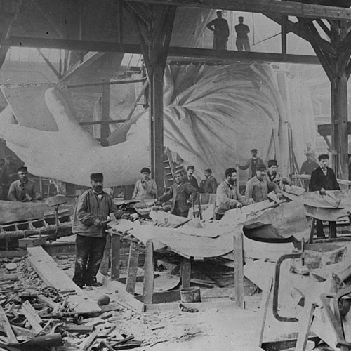 Craftsmen Working on the Statue of Liberty