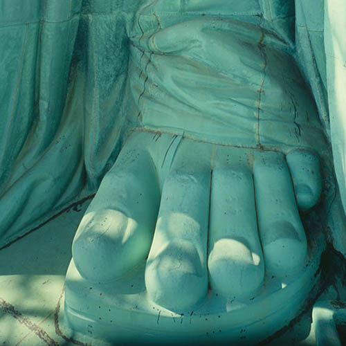 Moving the Statue of Liberty Detail of Toes