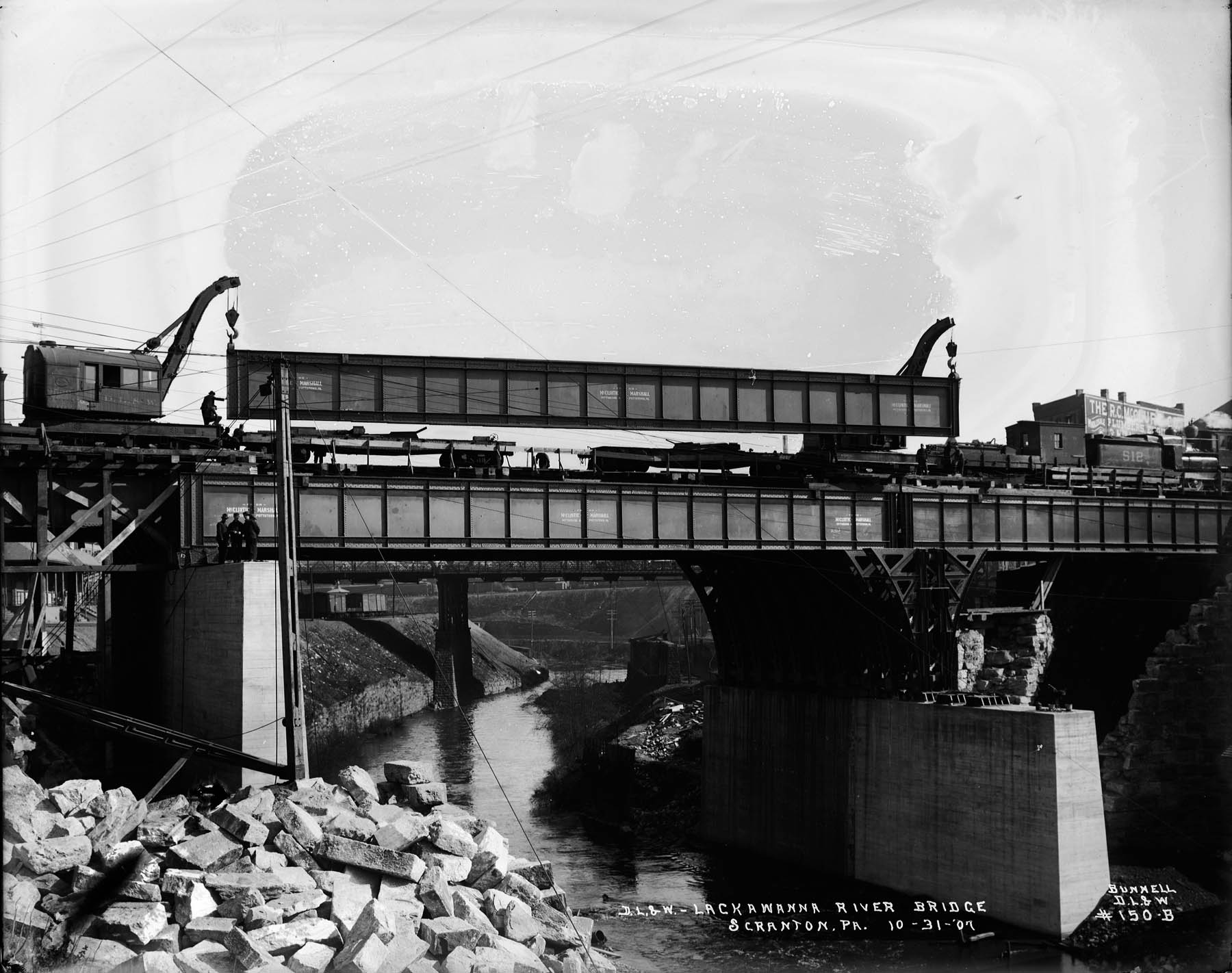 D. L. & W. - Lackawanna River Bridge, Scranton PA Delaware, Lackawanna, and Western Railroad Company