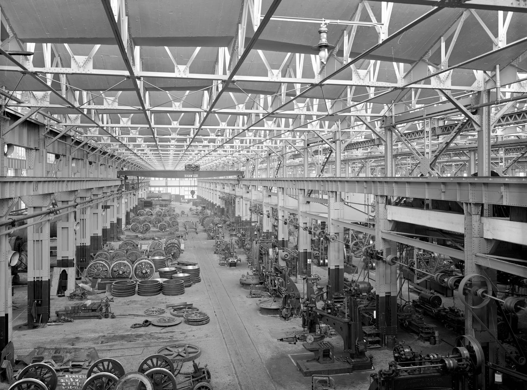 Locomotive shop interior