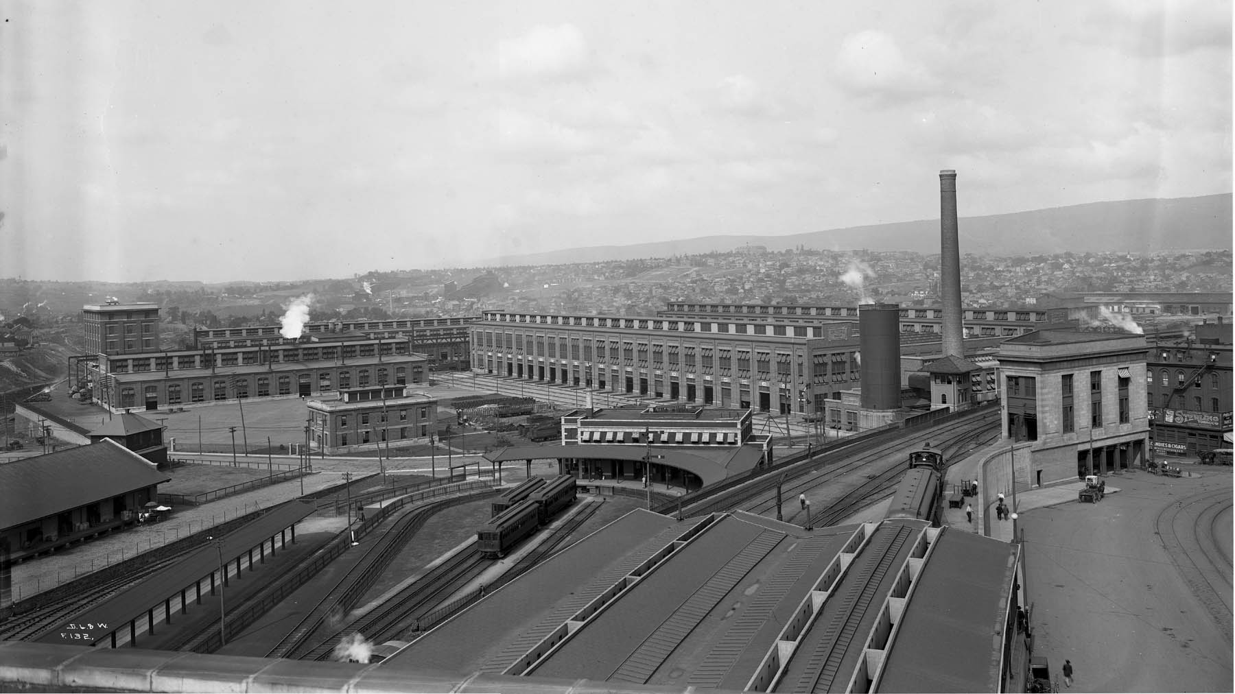 Locomotive shops under construction