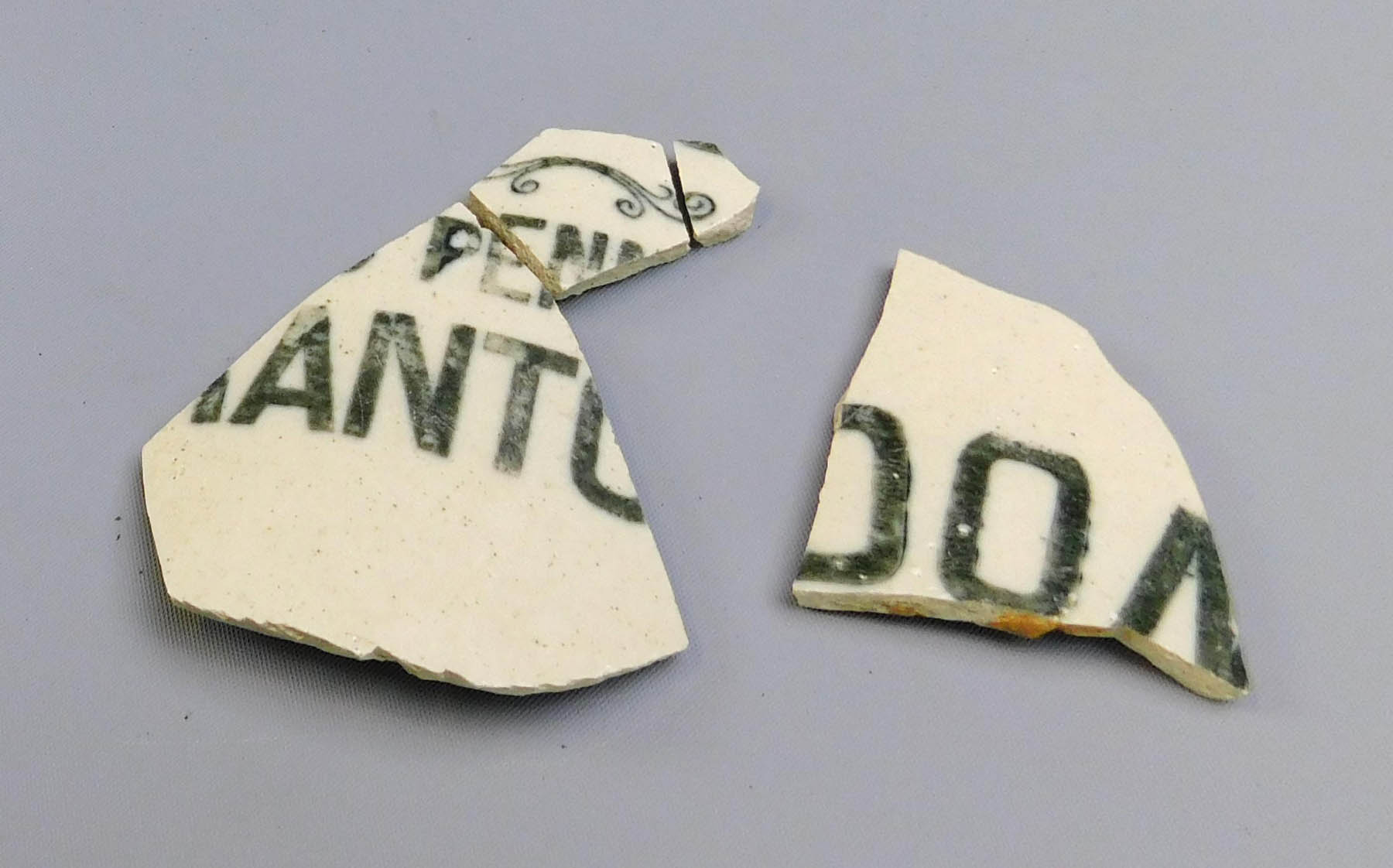 three stoneware pottery sherds