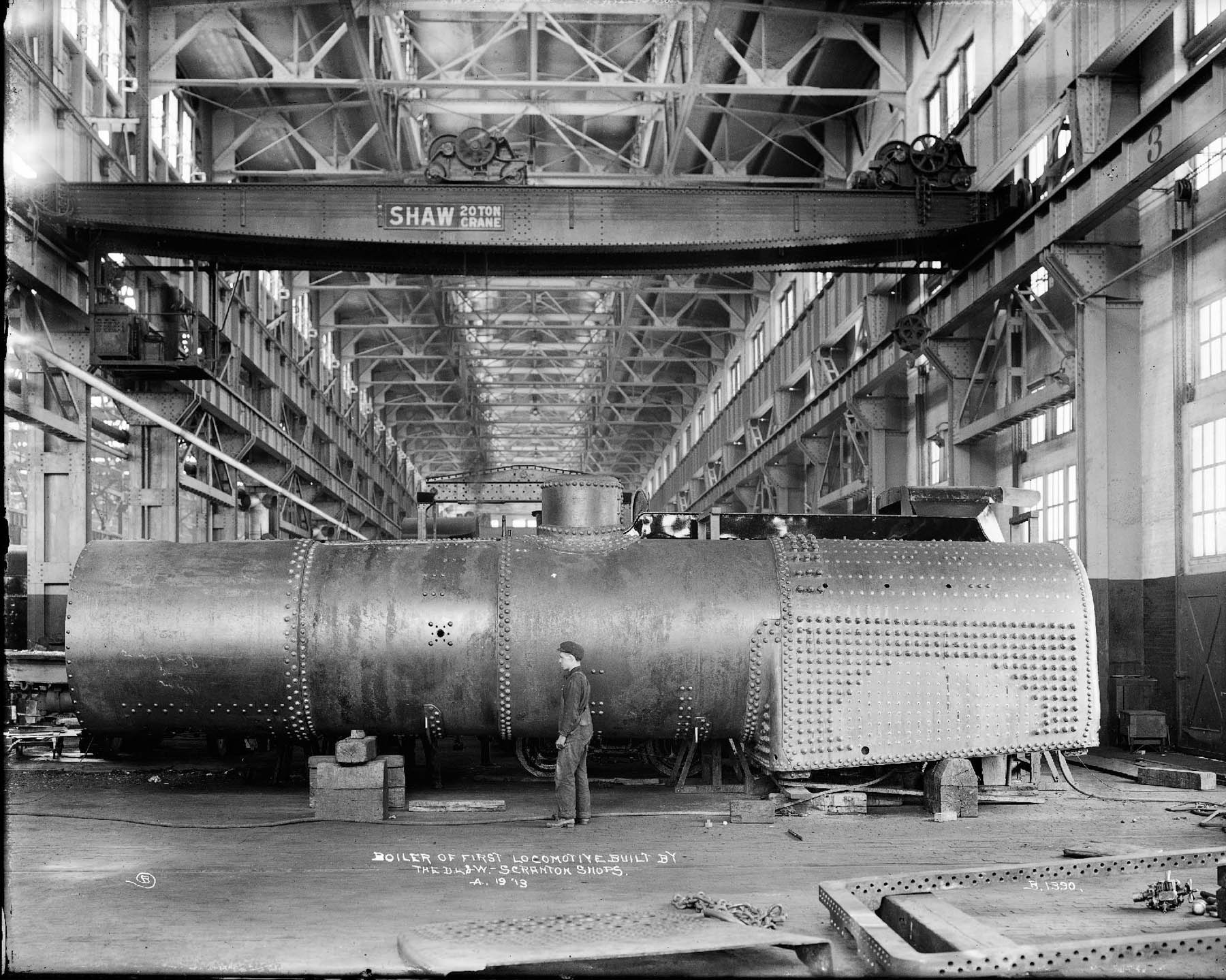 Boiler of first locomotive built by the D.L.&W. Scranton Shops
Scranton, PA 
