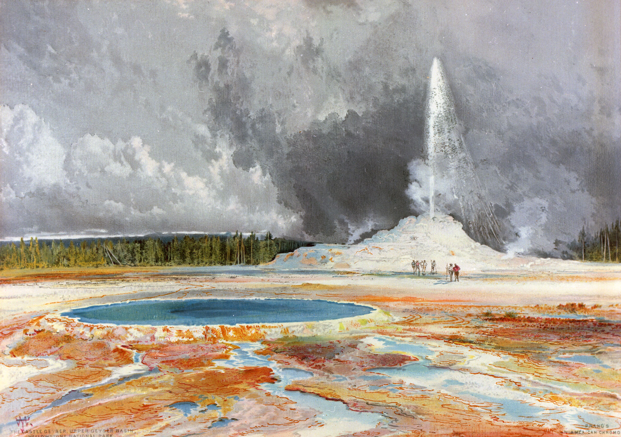 Image of Painting titled The Castle Geyser, Upper Geyser Basin