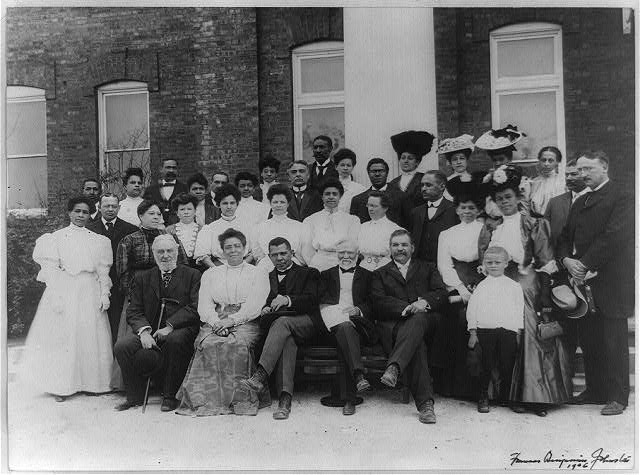 Tuskegee Institute faculty with Andrew Carnegie, Tuskegee, Alabama 