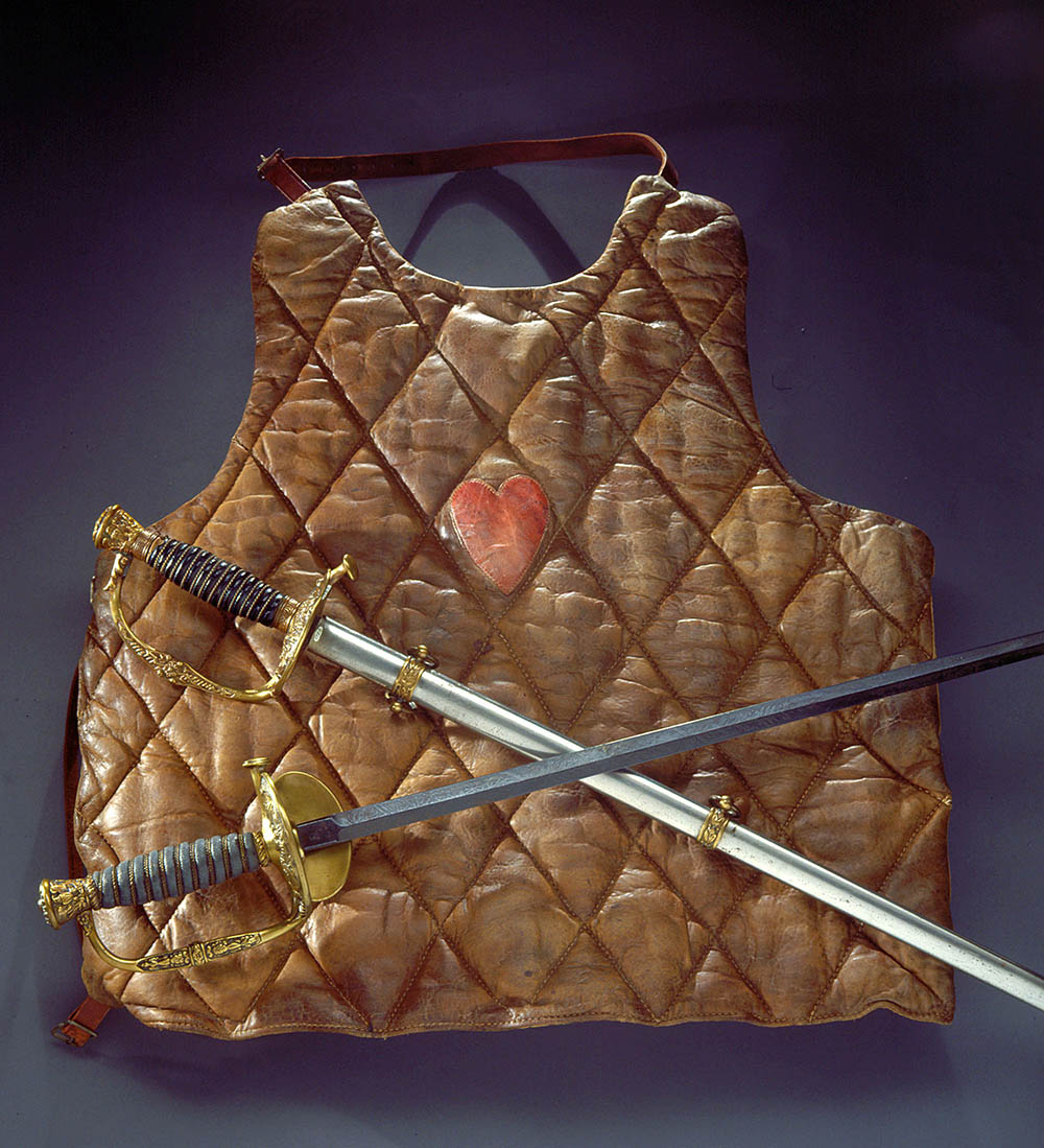Photograph of Fencing Jacket and saber