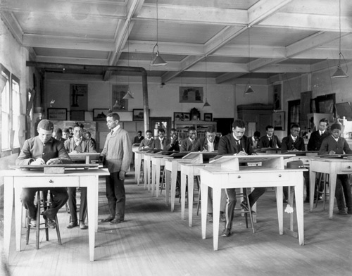 Technical drawing class at Tuskegee Institute