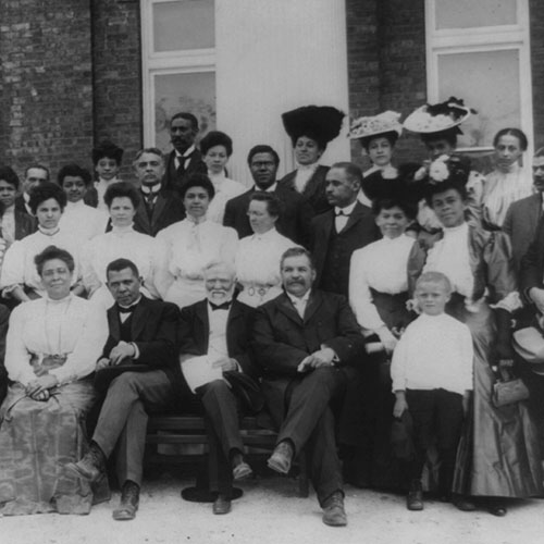 Tuskegee Institute faculty with Andrew Carnegie, Tuskegee, Alabama