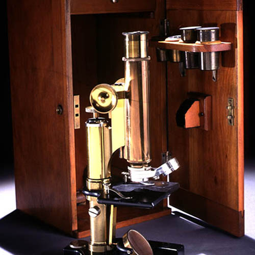 Microscope in case