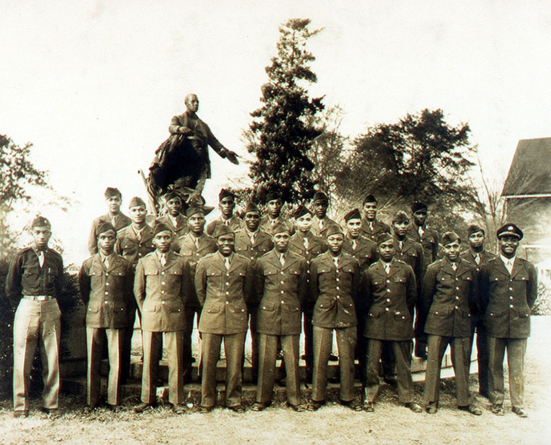 Photograph of Tuskegee Airmen and Cadets