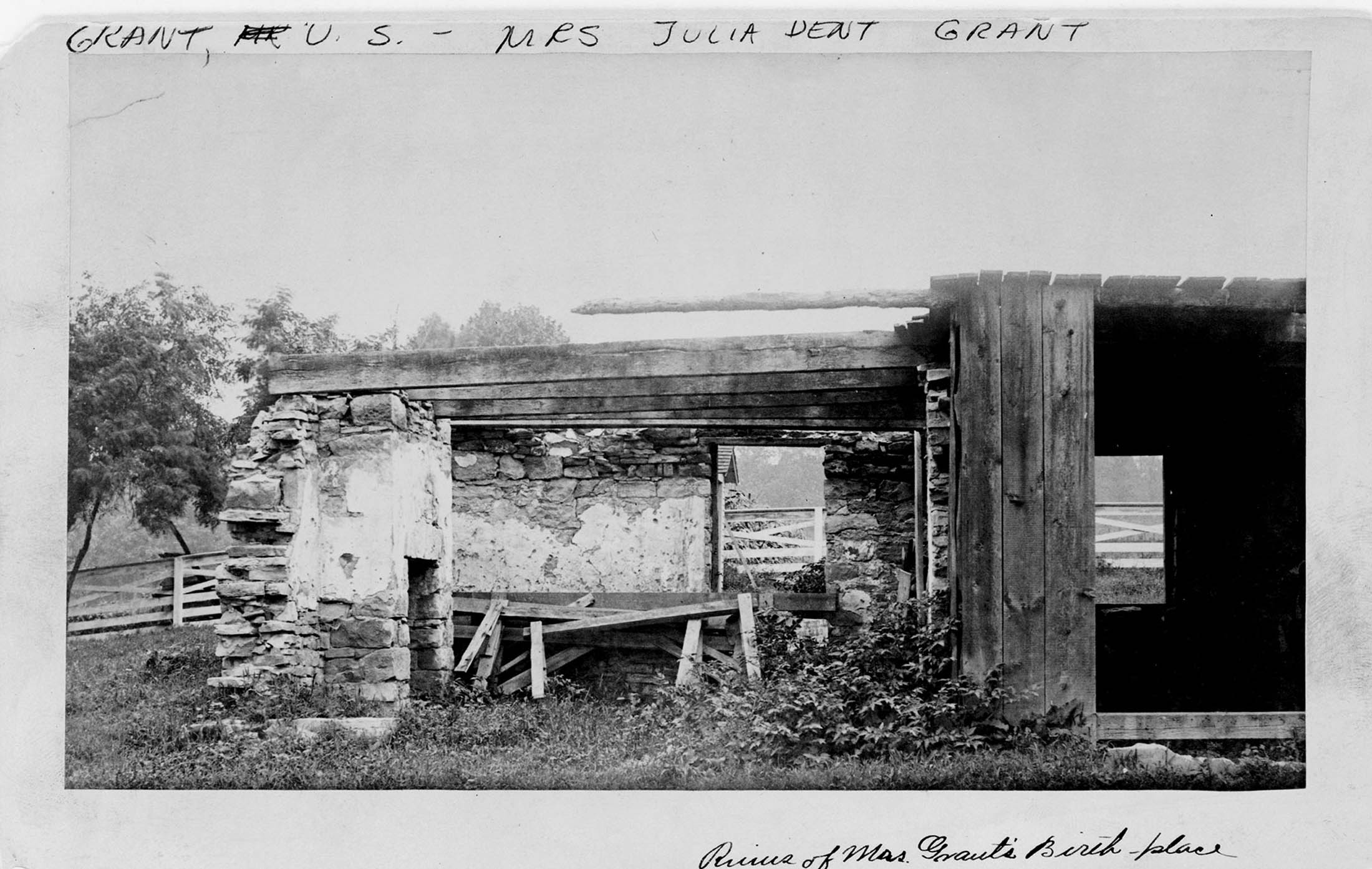 Stone summer kitchen on grounds of 