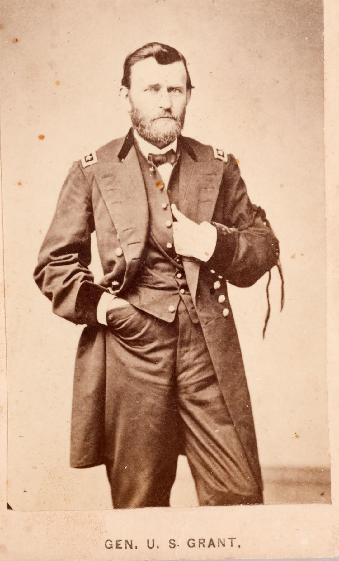 Grant with mourning band for President Lincoln